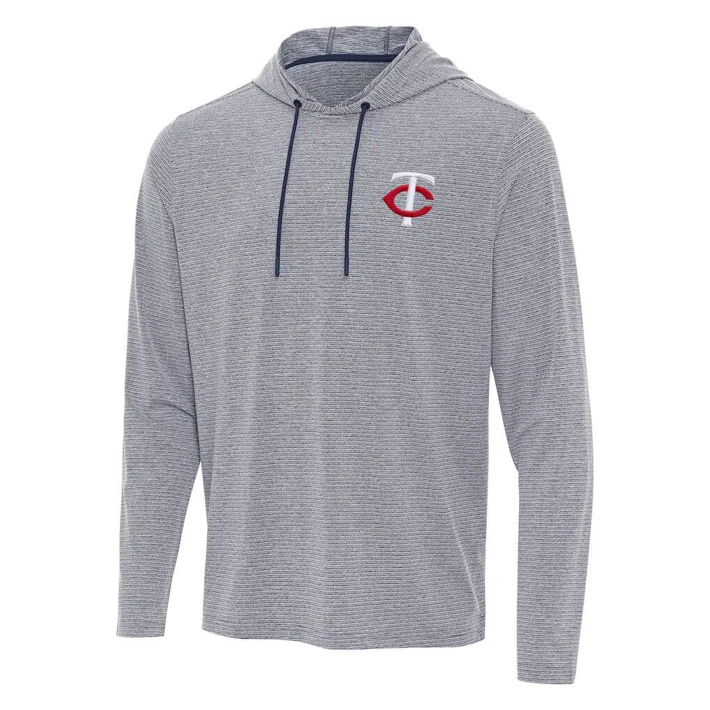 Minnesota Twins Antigua Changeover Hoodie - Heather Navy