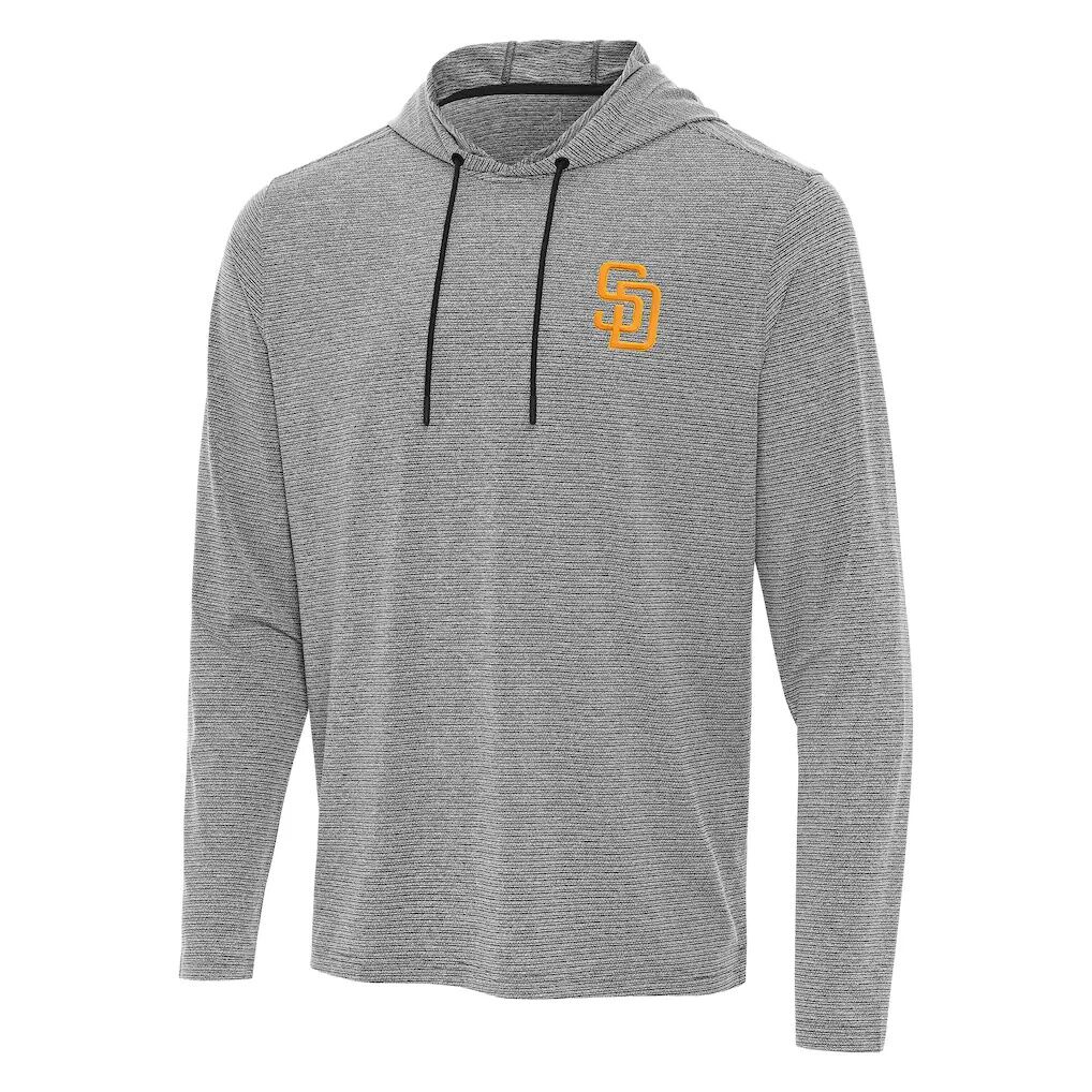 San Diego Padres Antigua Changeover Hoodie - Heather Black