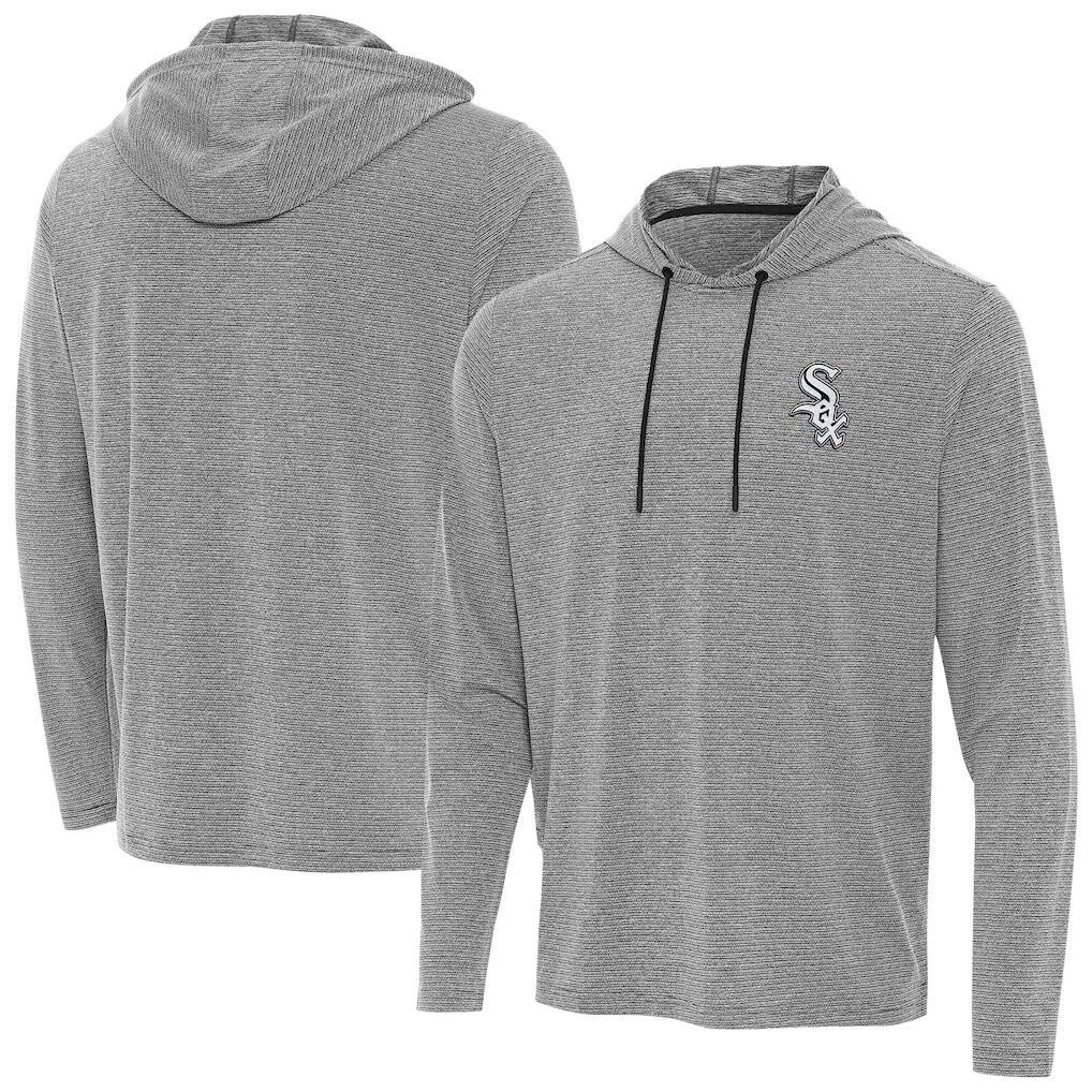 Chicago White Sox Antigua Changeover Hoodie - Heather Black
