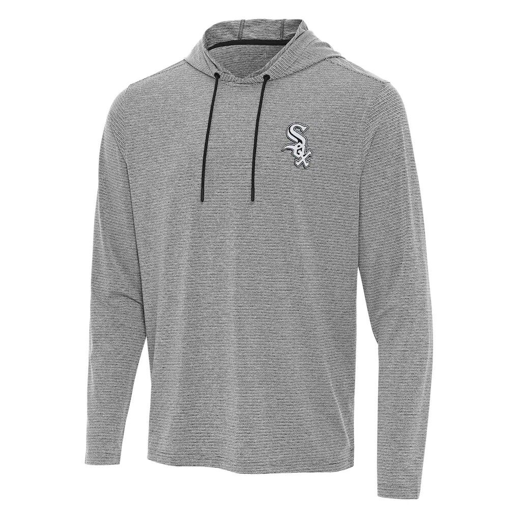 Chicago White Sox Antigua Changeover Hoodie - Heather Black