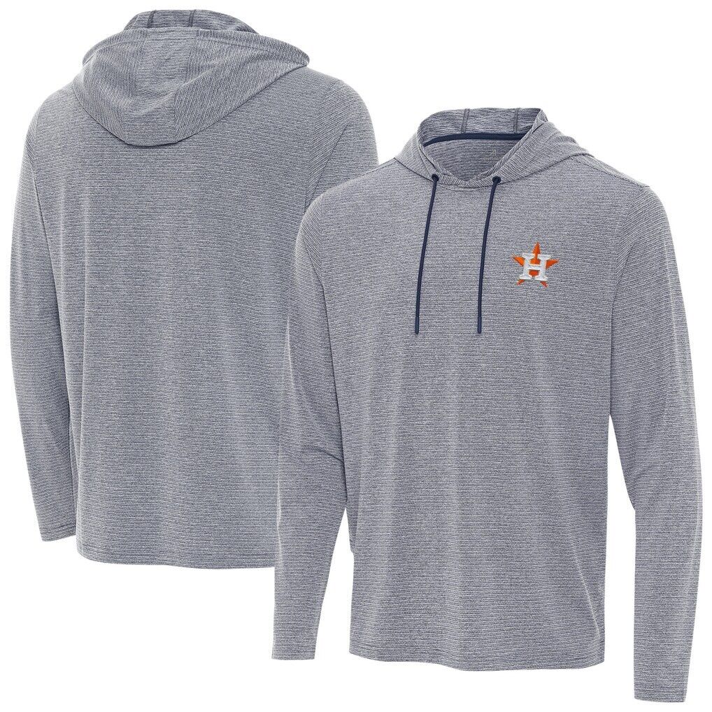 Houston Astros Antigua Changeover Hoodie - Heather Navy