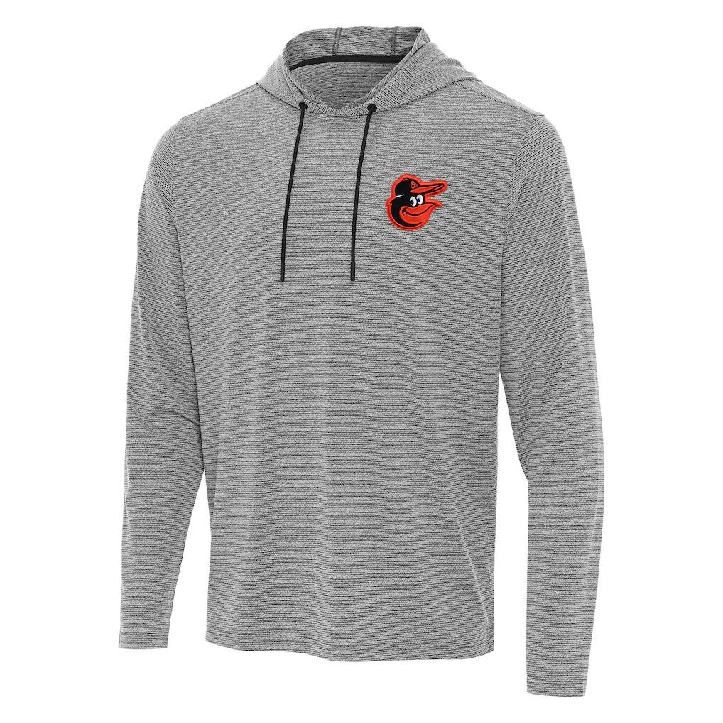 Baltimore Orioles Antigua Changeover Hoodie - Heather Black