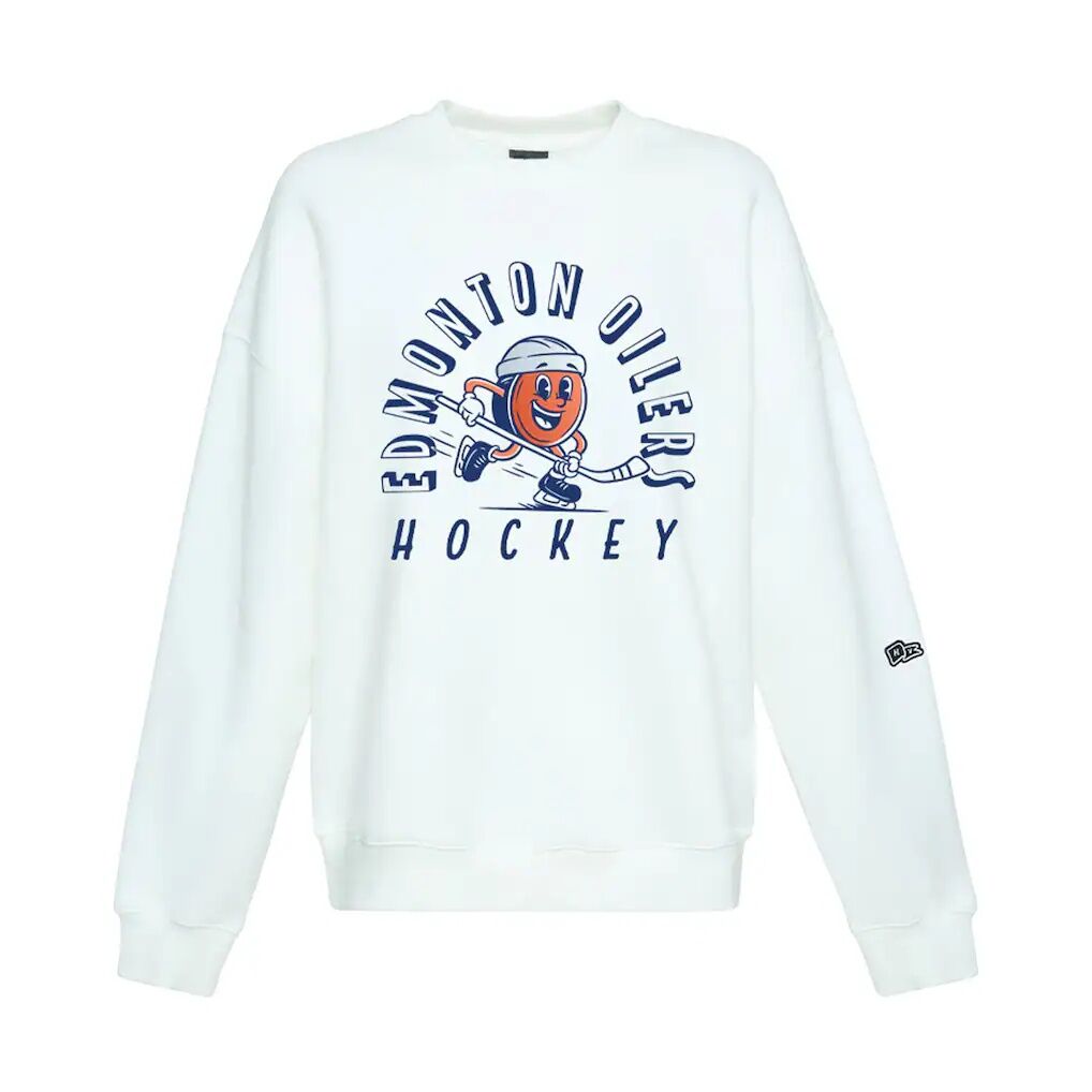 Edmonton Oilers Hype and Vice Women's Action Mascot Oversized Sweatshirt