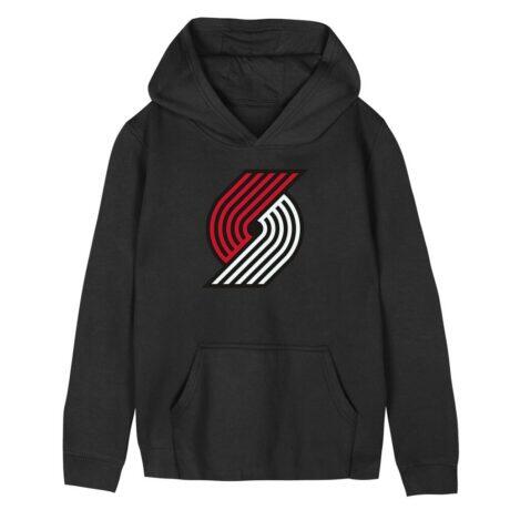 Portland Trail Blazers Outerstuff Preschool Primary Logo Hoodie - Black - Front View