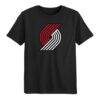 Portland Trail Blazers Outerstuff Preschool Primary Logo T-Shirt - Black - Front View