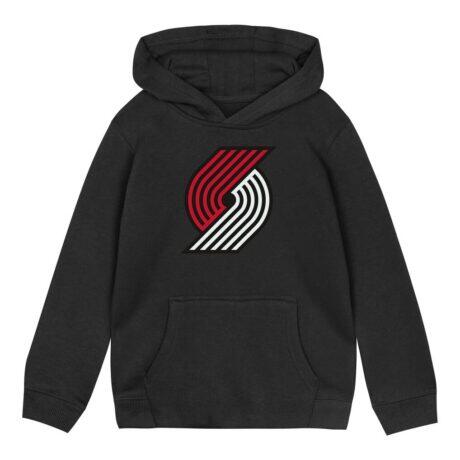 Portland Trail Blazers Outerstuff Toddler Primary Logo Hoodie - Black - Front View