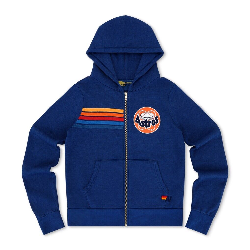 Houston Astros Aviator Nation x MLB Unisex Tri-Blend Full-Zip Hoodie – Royal