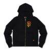 San Francisco Giants Aviator Nation x MLB Unisex Tri-Blend Full-Zip Hoodie - Black - Front View