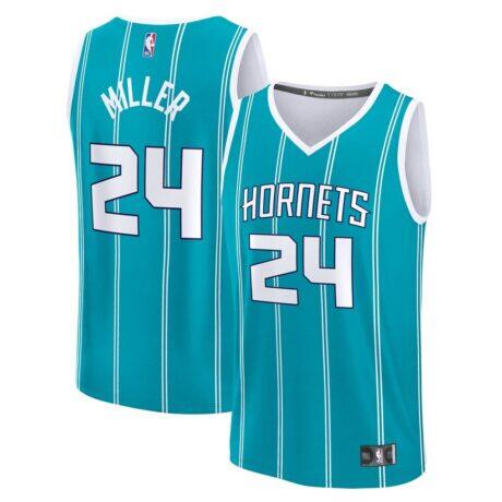 Brandon Miller Charlotte Hornets Fashion7 Fast Break Replica Jersey - Teal - Front View