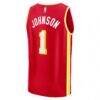 Jalen Johnson Atlanta Hawks Fashion7 Fast Break Replica Jersey - Red - Detail View
