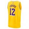 Jake LaRavia Los Angeles Lakers Fashion7 Fast Break Replica Jersey - Gold - Detail View