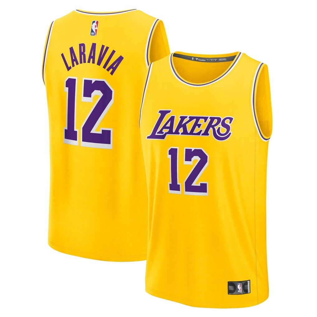 Jake LaRavia Los Angeles Lakers Fashion7 Fast Break Replica Jersey - Icon Edition