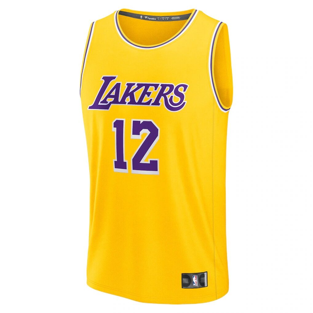 Jake LaRavia Los Angeles Lakers Fashion7 Fast Break Replica Jersey - Icon Edition