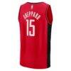 Reed Sheppard Houston Rockets Fashion7 Fast Break Replica Jersey - Red - Detail View