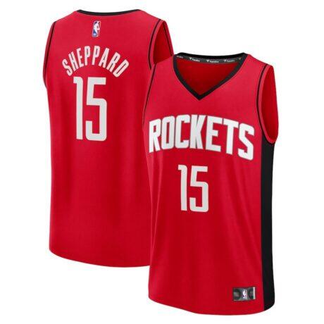 Reed Sheppard Houston Rockets Fashion7 Fast Break Replica Jersey - Red - Front View