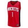 Amen Thompson Houston Rockets Fashion7 Fast Break Replica Jersey - Red - Back View