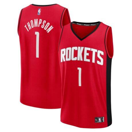 Amen Thompson Houston Rockets Fashion7 Fast Break Replica Jersey - Red - Front View