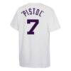 Pete Maravich Utah Jazz Mitchell & Ness Youth Hardwood Classics Name & Number T-Shirt - White - Detail View