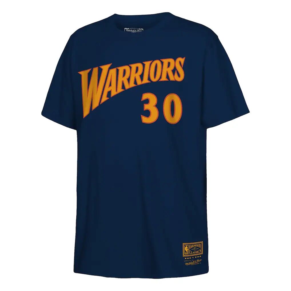 Stephen Curry Golden State Warriors Mitchell & Ness Youth Hardwood Classics Name & Number T-Shirt