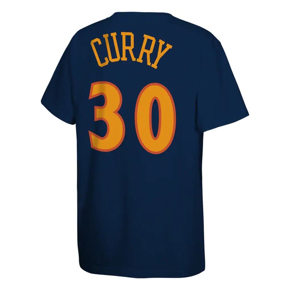 Stephen Curry Golden State Warriors Mitchell & Ness Youth Hardwood Classics Name & Number T-Shirt