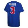 Ben Wallace Detroit Pistons Mitchell & Ness Youth Hardwood Classics Name & Number T-Shirt - Blue - Detail View