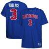 Ben Wallace Detroit Pistons Mitchell & Ness Youth Hardwood Classics Name & Number T-Shirt - Blue - Front View