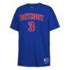Ben Wallace Detroit Pistons Mitchell & Ness Youth Hardwood Classics Name & Number T-Shirt - Blue - Side View