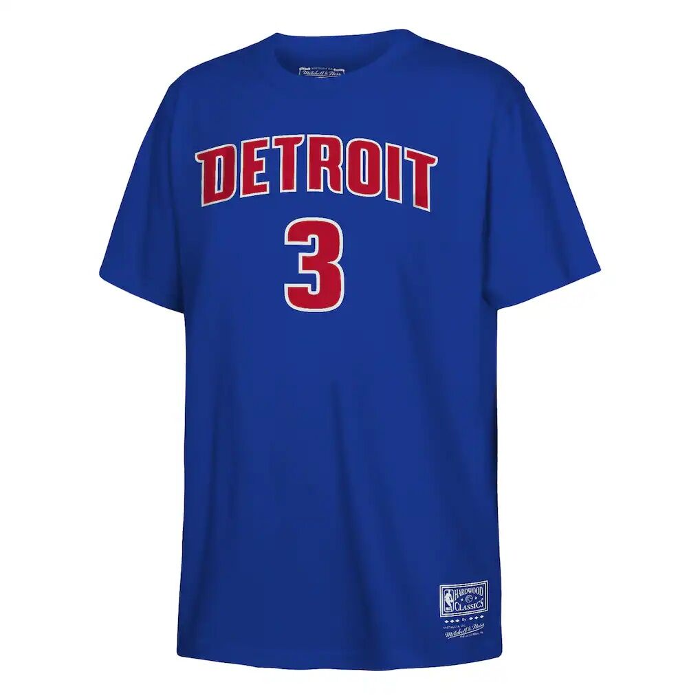 Ben Wallace Detroit Pistons Mitchell & Ness Youth Hardwood Classics Name & Number T-Shirt