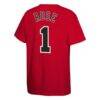 Derrick Rose Chicago Bulls Mitchell & Ness Youth Hardwood Classics Name & Number T-Shirt - Red - Detail View
