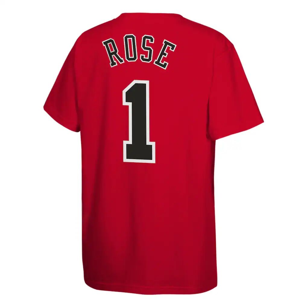 Derrick Rose Chicago Bulls Mitchell & Ness Youth Hardwood Classics Name & Number T-Shirt