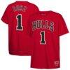 Derrick Rose Chicago Bulls Mitchell & Ness Youth Hardwood Classics Name & Number T-Shirt - Red - Front View