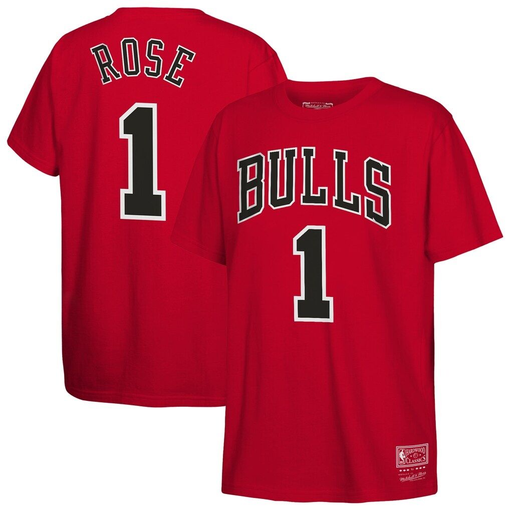Derrick Rose Chicago Bulls Mitchell & Ness Youth Hardwood Classics Name & Number T-Shirt