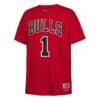 Derrick Rose Chicago Bulls Mitchell & Ness Youth Hardwood Classics Name & Number T-Shirt - Red - Side View