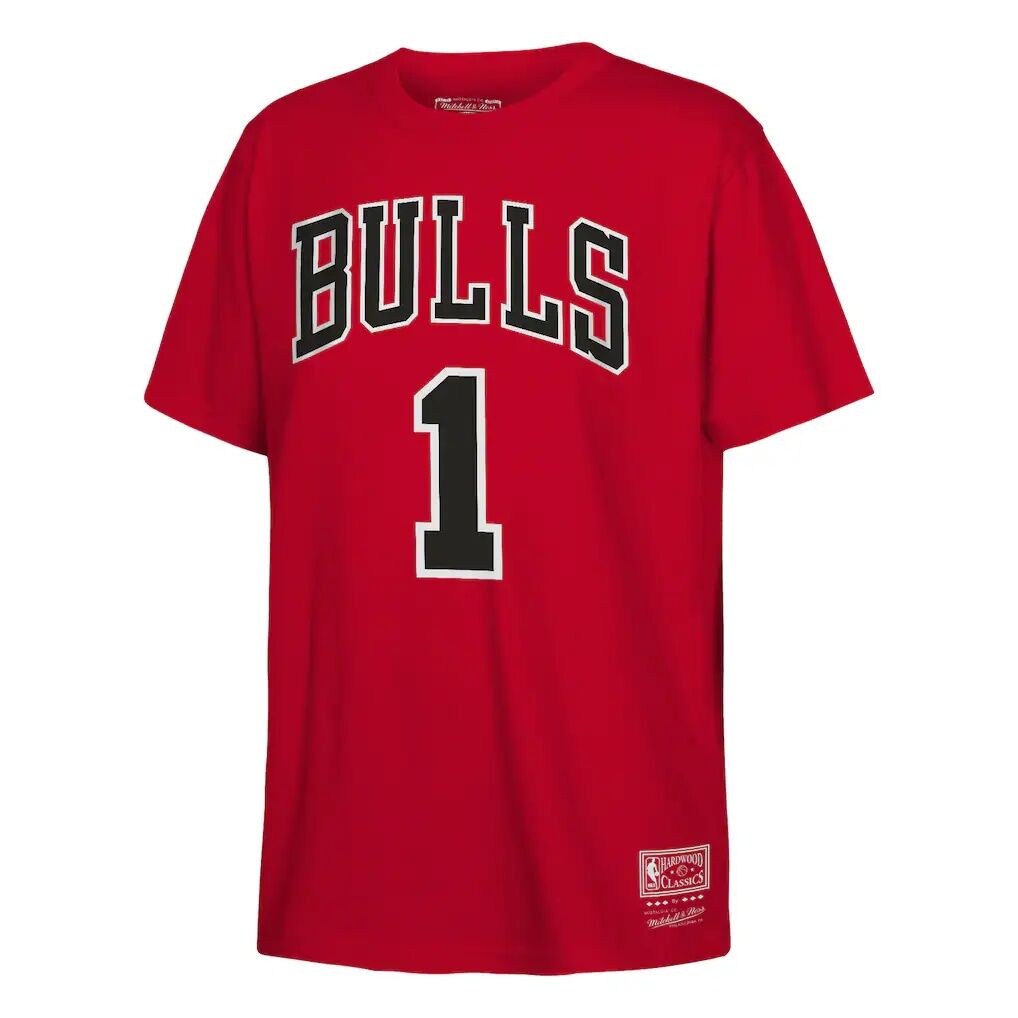 Derrick Rose Chicago Bulls Mitchell & Ness Youth Hardwood Classics Name & Number T-Shirt