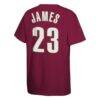 LeBron James Cleveland Cavaliers Mitchell & Ness Youth Hardwood Classics Name & Number T-Shirt - - Detail View