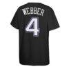 Chris Webber Sacramento Kings Mitchell & Ness Youth Hardwood Classics Name & Number T-Shirt - Black - Detail View