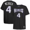 Chris Webber Sacramento Kings Mitchell & Ness Youth Hardwood Classics Name & Number T-Shirt - Black - Front View
