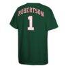 Oscar Robertson Milwaukee Bucks Mitchell & Ness Youth Hardwood Classics Name & Number T-Shirt - - Detail View