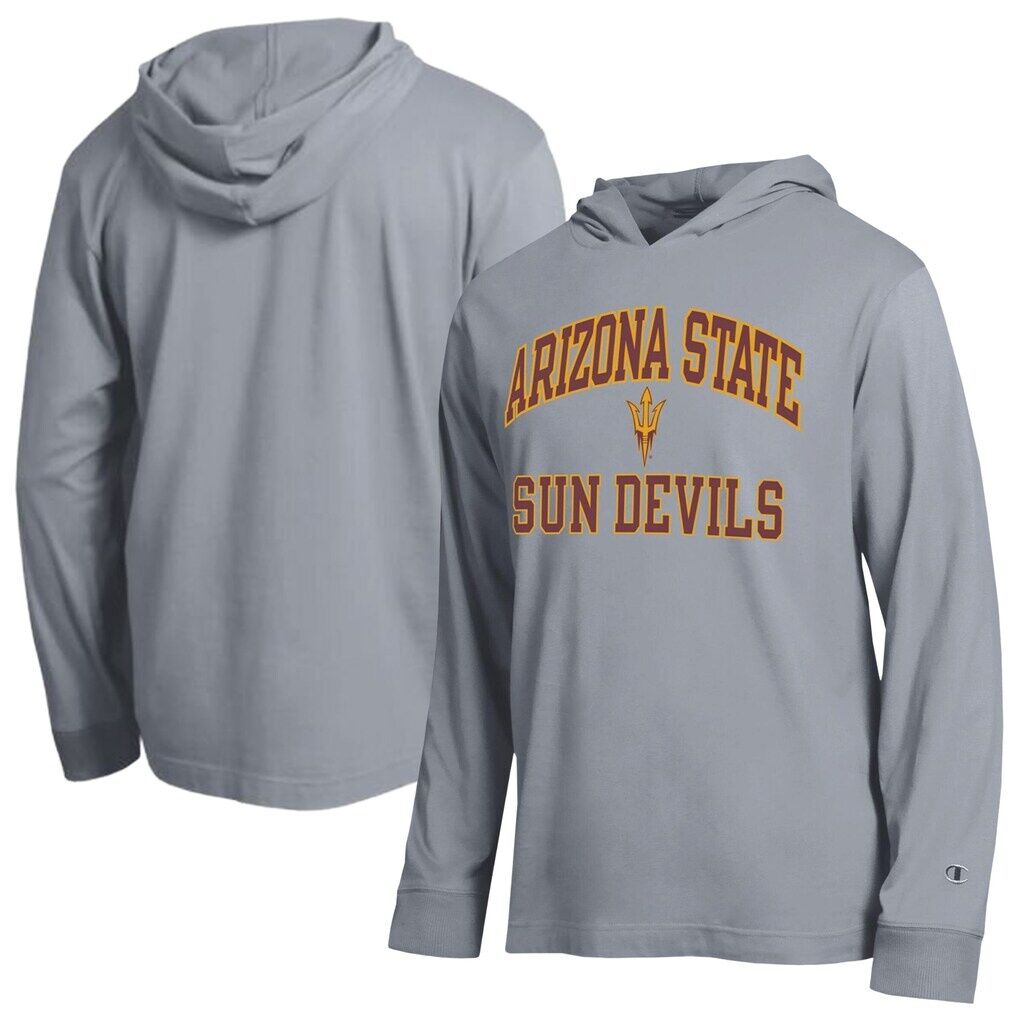 Arizona State Sun Devils Champion High Motor All-Star Long Sleeve Hooded T-Shirt - Heather Gray