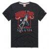 Miami Marlins Homage Unisex MLB x Grateful Dead x Americana Tri-Blend T-Shirt - Charcoal - Front View