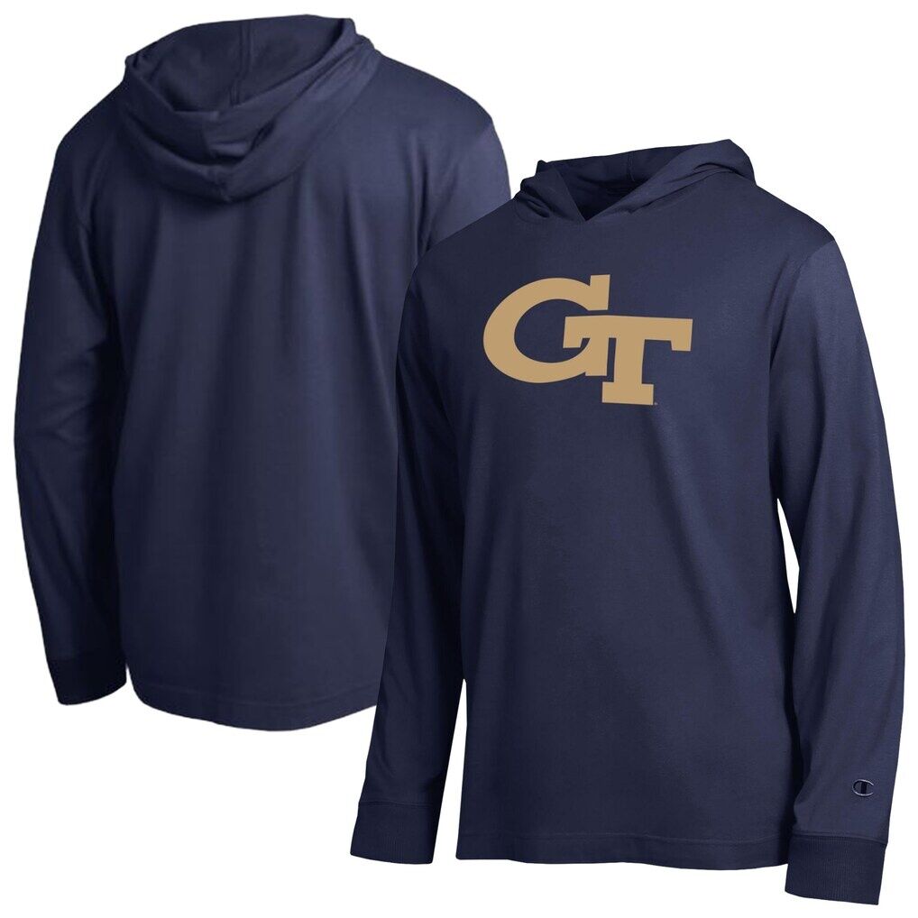 Georgia Tech Yellow Jackets Champion Tonal All-Star Long Sleeve Hooded T-Shirt