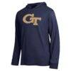 Georgia Tech Yellow Jackets Champion Tonal All-Star Long Sleeve Hooded T-Shirt - Navy - Side View