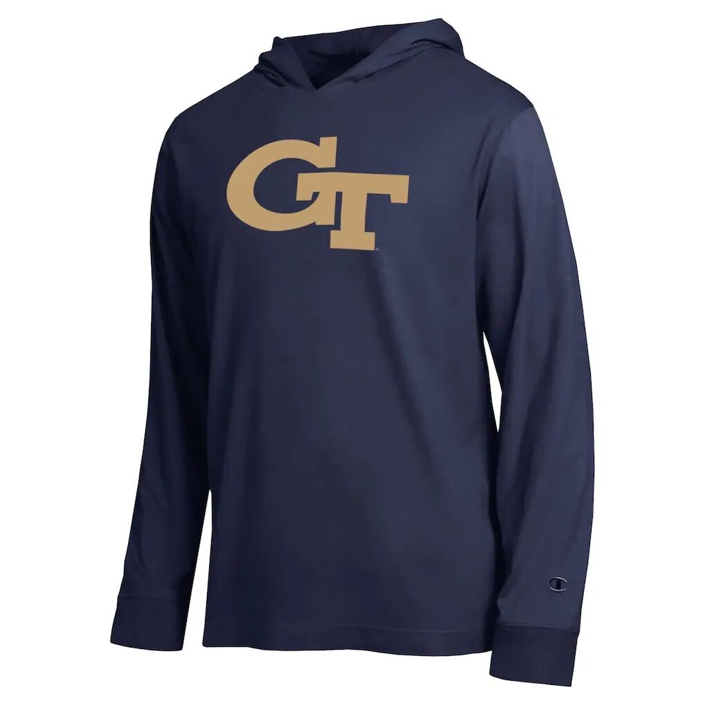 Georgia Tech Yellow Jackets Champion Tonal All-Star Long Sleeve Hooded T-Shirt