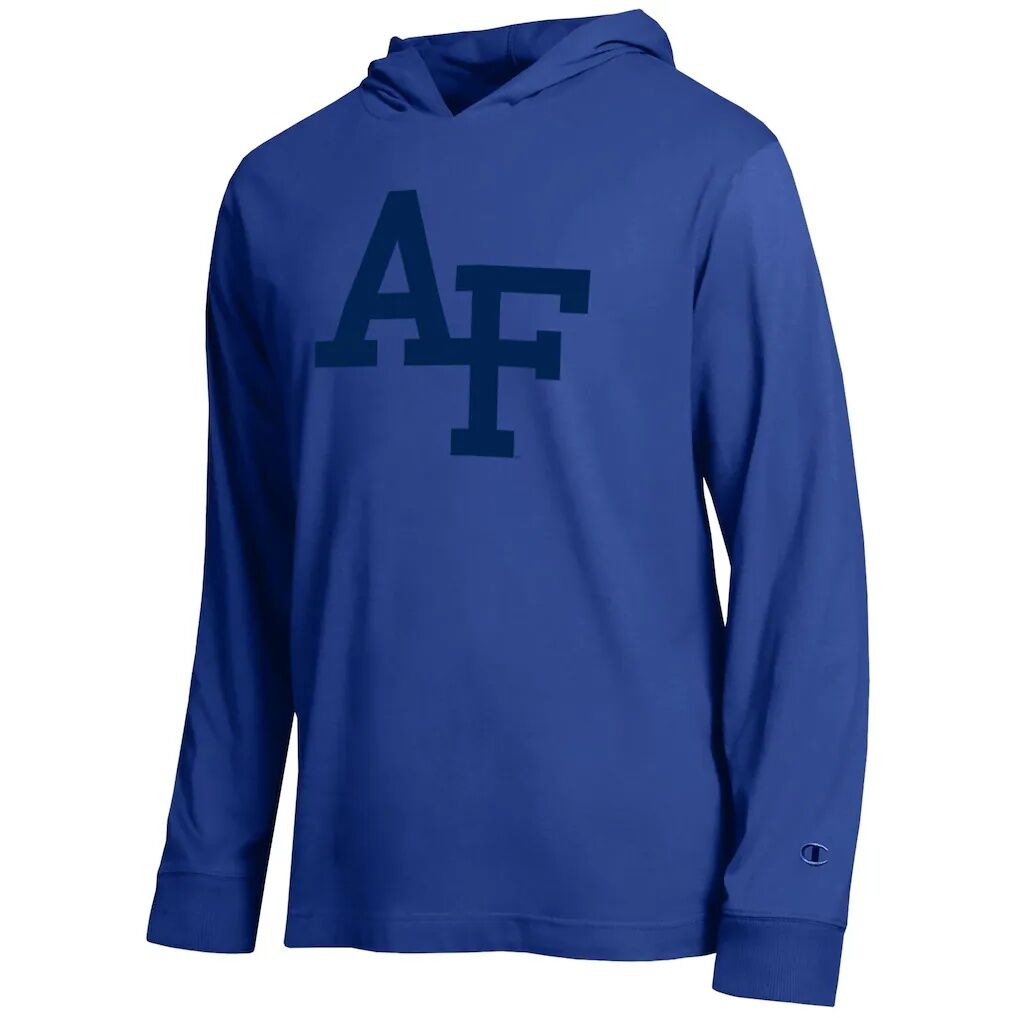 Air Force Falcons Champion Tonal All-Star Long Sleeve Hooded T-Shirt - Royal