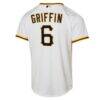 Konnor Griffin Pittsburgh Pirates Nike Youth Home Replica Jersey - White - Detail View