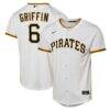Konnor Griffin Pittsburgh Pirates Nike Youth Home Replica Jersey - White - Front View