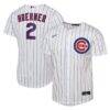 Nico Hoerner Chicago Cubs Nike Youth Home Replica Jersey - White - Front View