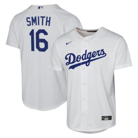 Will Smith Los Angeles Dodgers Nike Youth Home Replica Jersey - White - Front View