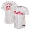 Cristopher Sánchez Philadelphia Phillies Nike Youth Home Replica Jersey - White - Front View
