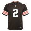 Shedeur Sanders Cleveland Browns Nike Youth Game Jersey - Brown - Side View
